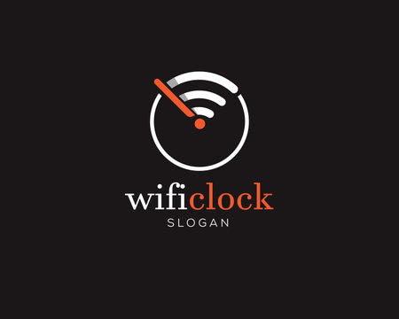 Wifi Logo Design Vector, Wifi Logo Template, Network Logoのイラスト素材
