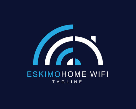 Wifi Logo Design Vector, Wifi Logo Template, Network Logoのイラスト素材