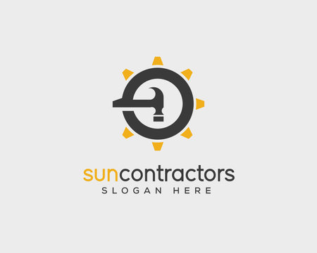 Construction logo design template. Repair service vector icon. Repair service logoのイラスト素材