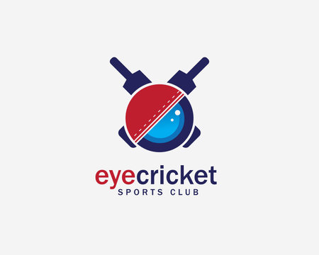 Cricket logo template vector illustration design. Cricket logo template designのイラスト素材