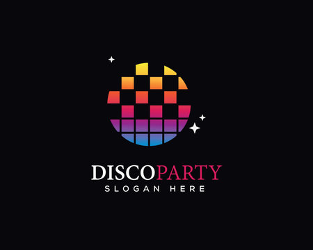 Disco Logo Design Vector, Disco logo template, disco logo designのイラスト素材