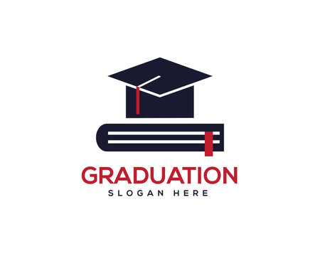 Graduation logo design. Education logo template. Graduation logo template.のイラスト素材