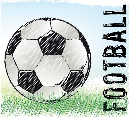 Soccer ball sketch, vector illustration のイラスト素材