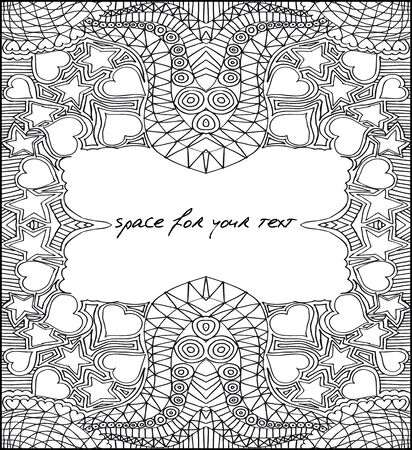 hand drawn abstract valentine background. Vector illustration.のイラスト素材