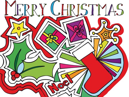 christmas vector illustration のイラスト素材