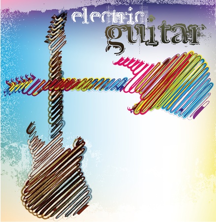 Abstract guitar. vector illustrationのイラスト素材