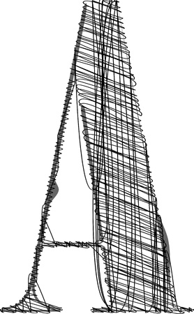 Hand draw font. Vector illustration のイラスト素材