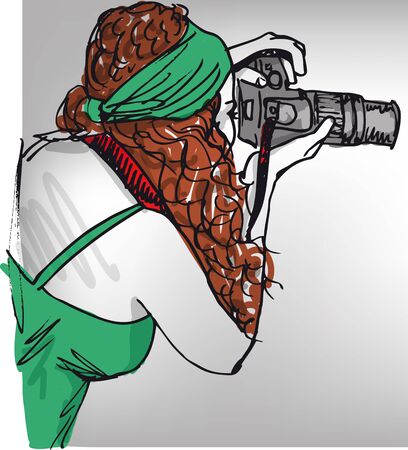 Photographer illustrationのイラスト素材