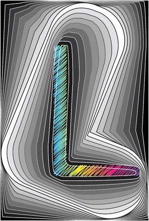 Abstract font  illustrationのイラスト素材