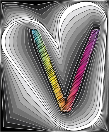 Abstract font illustrationのイラスト素材