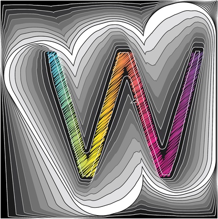 Abstract font  illustrationのイラスト素材