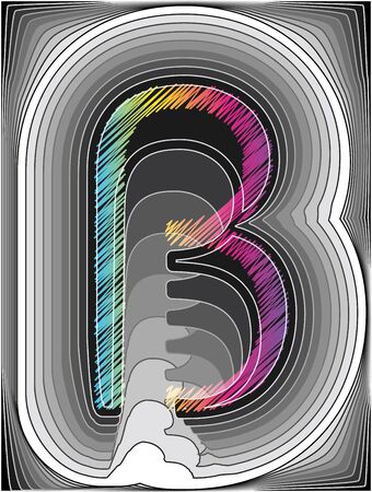 Abstract font illustration のイラスト素材