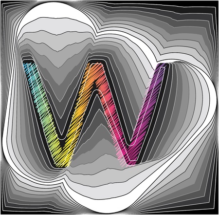 Abstract font illustration のイラスト素材