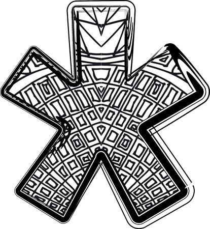 Fantasy font illustrationのイラスト素材