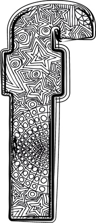 Fantasy font illustrationのイラスト素材