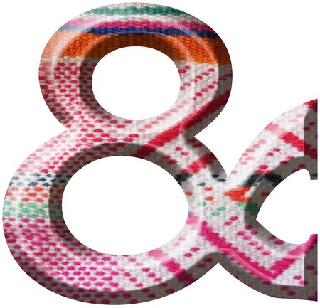 & Symbol made with hand made woolen fabricの写真素材