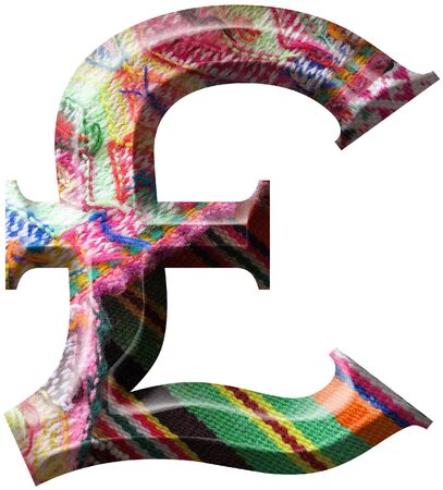 Sterling Symbol made with hand made woolen fabricの写真素材