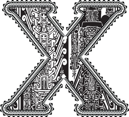 Ancient letter X.のイラスト素材