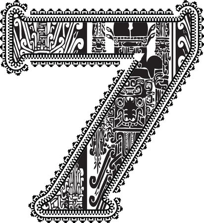 Ancient number 7.のイラスト素材