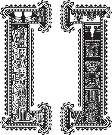 Parenthesis symbol with ancient drawing. Vector illustrationのイラスト素材