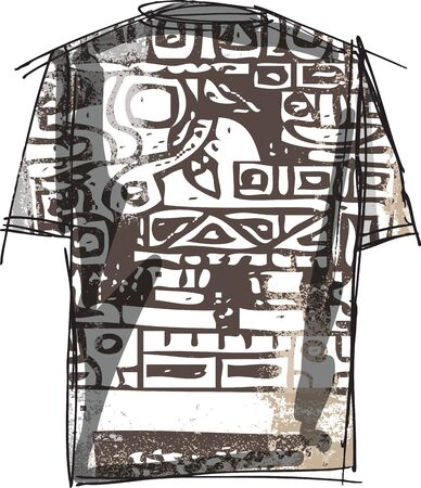 Grunge inca teeのイラスト素材