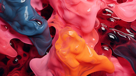 abstract background of colored liquid in water. 3d render illustration