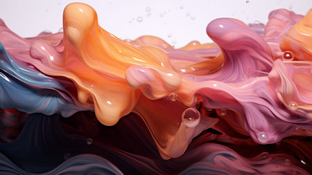 abstract background, paint mixing in water, 3d render illustration