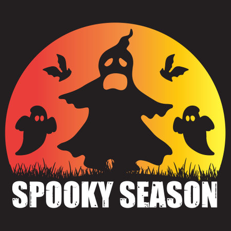 Halloween design over black background, vector illustration. Eps10.のイラスト素材