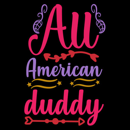 All American Independence Day lettering. 4th of July. Vector illustration.のイラスト素材
