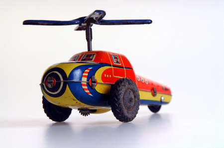 Clockwork tin toy helicoptor.の写真素材