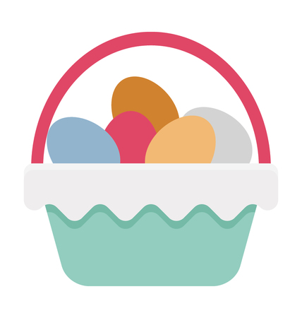 Easter Basket Vector Illustration Iconのイラスト素材