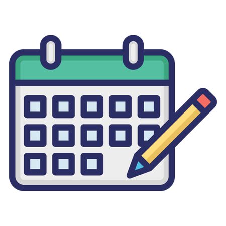 Calendar isolated vector icon editableのイラスト素材