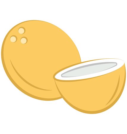 Coconut Isolated Vector Icon which can easily modify or editのイラスト素材
