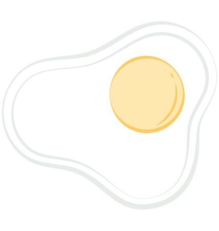 Fried Egg Isolated Vector Icon which can easily modify or editのイラスト素材