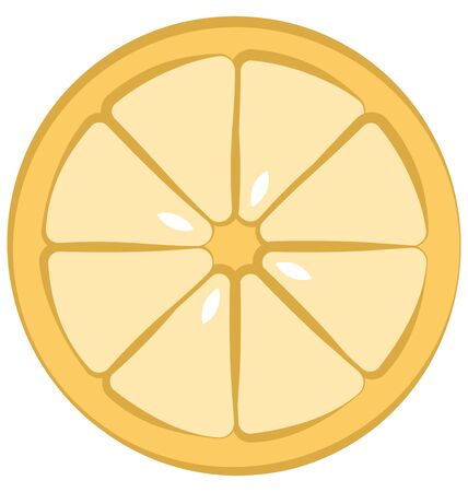 Lemon Slice Vector Icon Isolated Icon customized and editableのイラスト素材