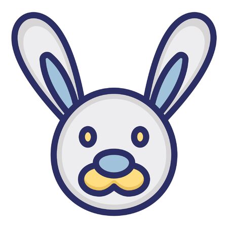 Rabbit  Isolated Vector Iconのイラスト素材