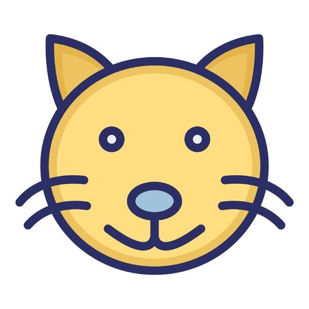 Cat  Isolated Vector Iconのイラスト素材