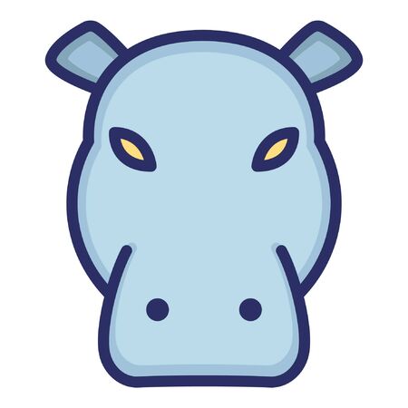 Hippopotamus  Isolated Vector Icon which can be easily modified or edited as you wantのイラスト素材