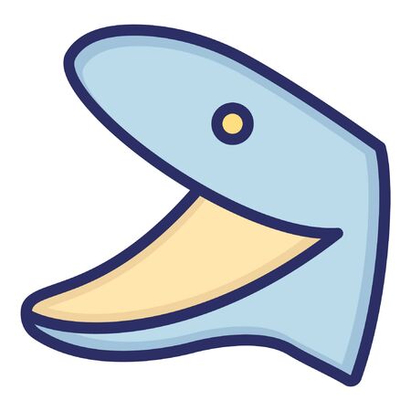 Dolphin Face  Isolated Vector Icon which can be easily modified or edited as you wantのイラスト素材