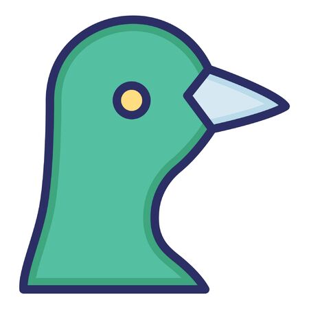 Tree Swallow Isolated Vector Iconのイラスト素材