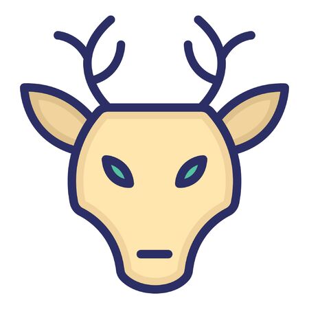 Deer  Isolated Vector Iconのイラスト素材