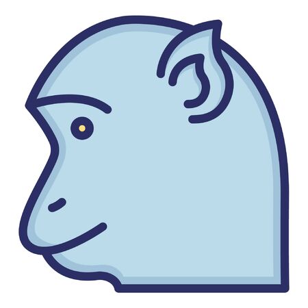 Chimpanzee  Isolated Vector Icon which can be easily modified or editedのイラスト素材