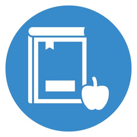 Apple with book vector icon which can easily modifyのイラスト素材