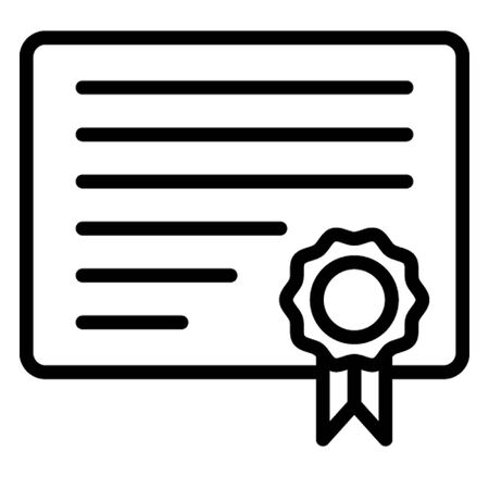 Achievement certificate vector icon which can easily modify or editのイラスト素材