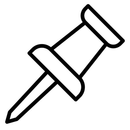 Paper, paper pin vector icon which can easily modify or editのイラスト素材