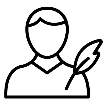 Author, blogger, vector icon which can easily modify or editのイラスト素材