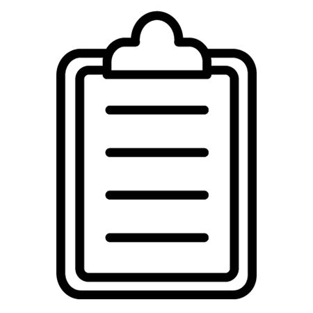 Clipboard, file, paper board, stationary item, writing board, icon, illustration, editable, stationary, study, official material or equipment Isolated Vector icon which can easily modify or editのイラスト素材