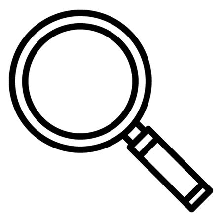 Laboratory equipment, laboratory tool, magnifier, magnifying glass, research equipment, icon, illustration, editable, stationary, study, official material or equipment Isolated Vector icon which can easily modify or editのイラスト素材