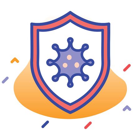 Protection, safety, shield, virus protection fully editable vector iconのイラスト素材