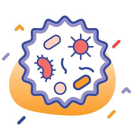Coronavirus, Corona, Covid-19  fully editable vector iconのイラスト素材